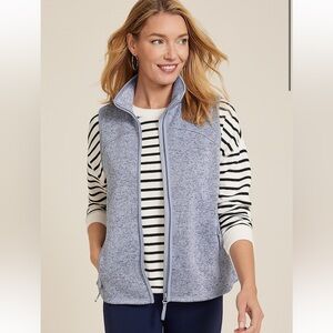 Maurices Blue Metal Fleece Vest
